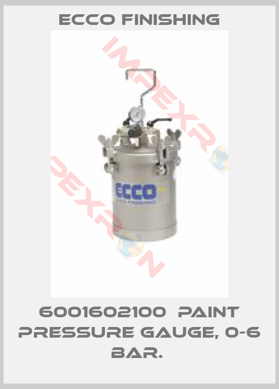 Ecco Finishing-6001602100  PAINT PRESSURE GAUGE, 0-6 BAR. 