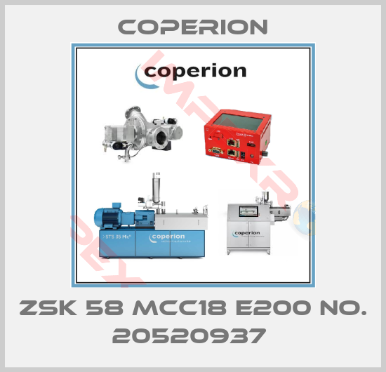 Coperion-ZSK 58 MCC18 E200 No. 20520937 