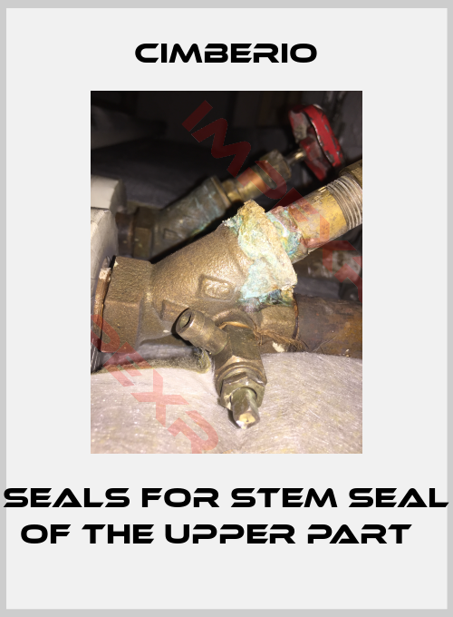 Cimberio-seals for stem seal of the upper part  