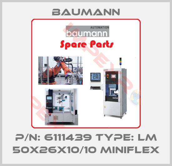 Baumann-p/n: 6111439 type: LM 50X26X10/10 Miniflex