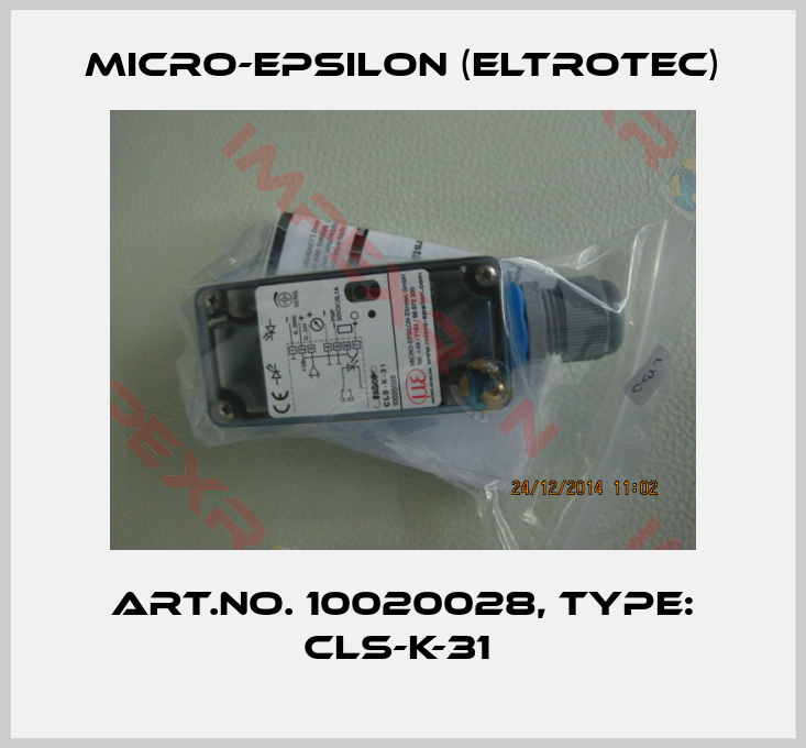 Micro-Epsilon (Eltrotec)-Art.No. 10020028, Type: CLS-K-31 