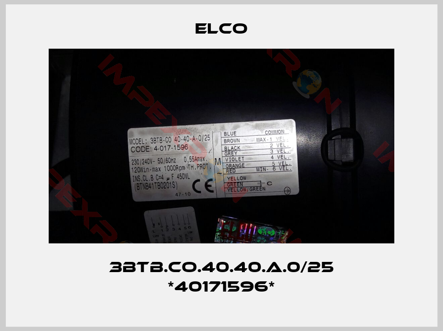 Elco-3BTB.CO.40.40.A.0/25 *40171596*
