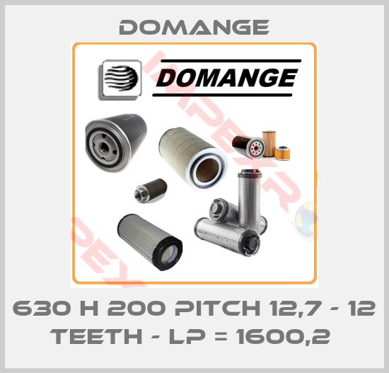 Domange-630 H 200 PITCH 12,7 - 12 TEETH - LP = 1600,2 
