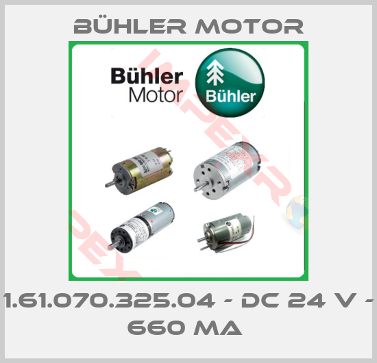Bühler Motor-1.61.070.325.04 - DC 24 V -  660 MA 
