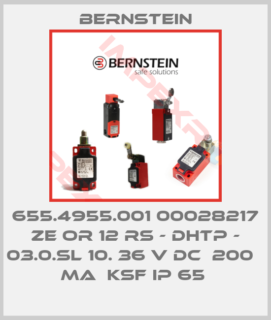 Bernstein-655.4955.001 00028217 ZE OR 12 RS - DHTP - 03.0.SL 10. 36 V DC  200   MA  KSF IP 65 
