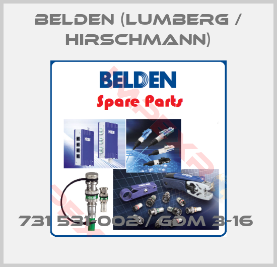 Belden (Lumberg / Hirschmann)-731 531-002 / GDM 3-16 