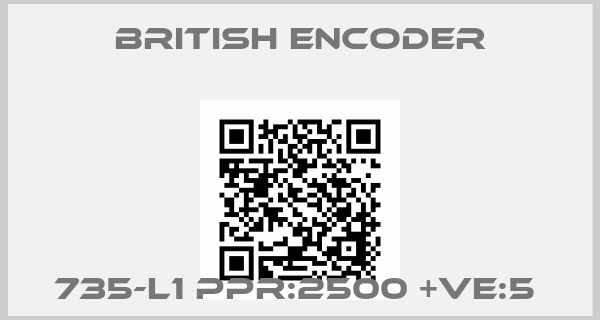British Encoder-735-L1 PPR:2500 +VE:5 