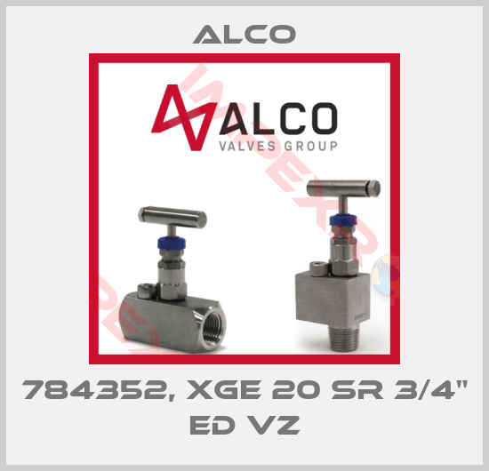Alco-784352, XGE 20 SR 3/4" ED VZ