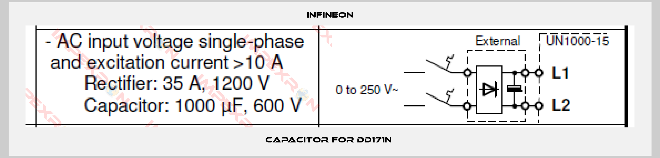 Infineon-Capacitor For DD171N 