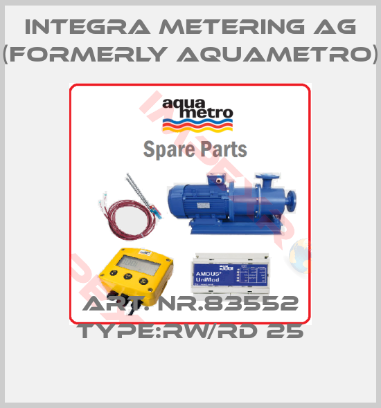 Integra Metering AG (formerly Aquametro)-Art. Nr.83552 Type:RW/RD 25