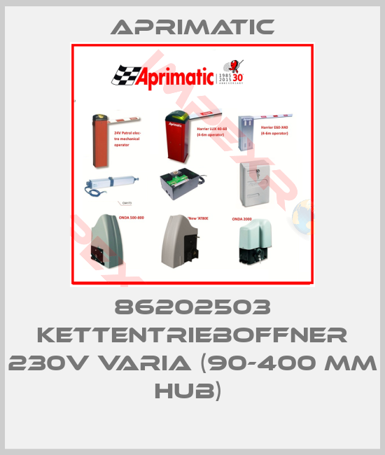 Aprimatic-86202503 KETTENTRIEBOFFNER 230V VARIA (90-400 MM HUB) 
