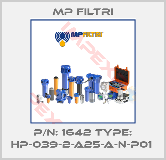 MP Filtri-P/N: 1642 Type: HP-039-2-A25-A-N-P01 