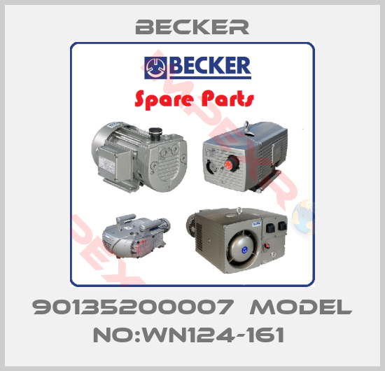 Becker-90135200007  MODEL NO:WN124-161 