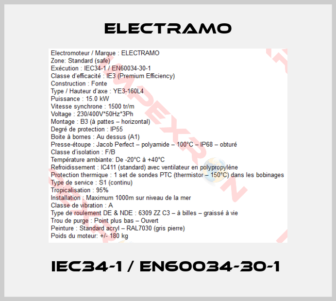 Electramo-IEC34-1 / EN60034-30-1 