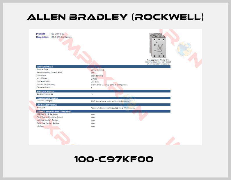Allen Bradley (Rockwell)-100-C97KF00 