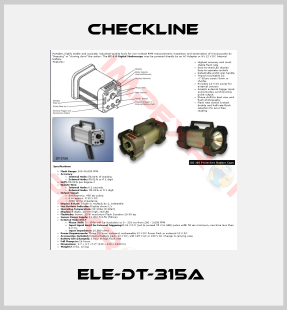 Checkline-ELE-DT-315A 