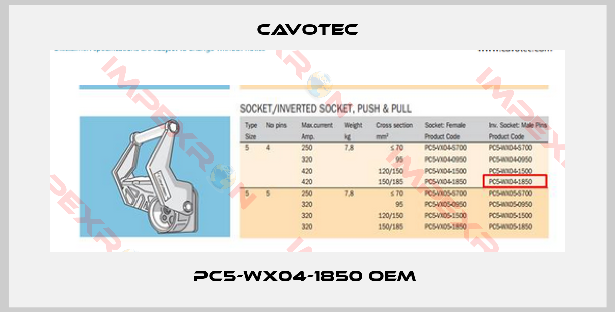 Cavotec-PC5-WX04-1850 OEM 