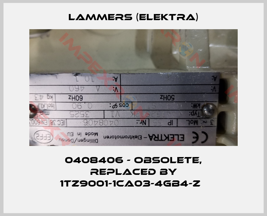 Lammers (Elektra)- 0408406 - obsolete, replaced by 1TZ9001-1CA03-4GB4-Z  