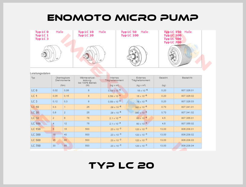 Enomoto Micro Pump-Typ LC 20 