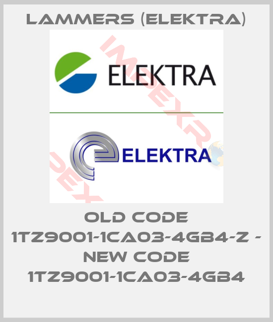 Lammers (Elektra)-old code 1TZ9001-1CA03-4GB4-Z - new code 1TZ9001-1CA03-4GB4