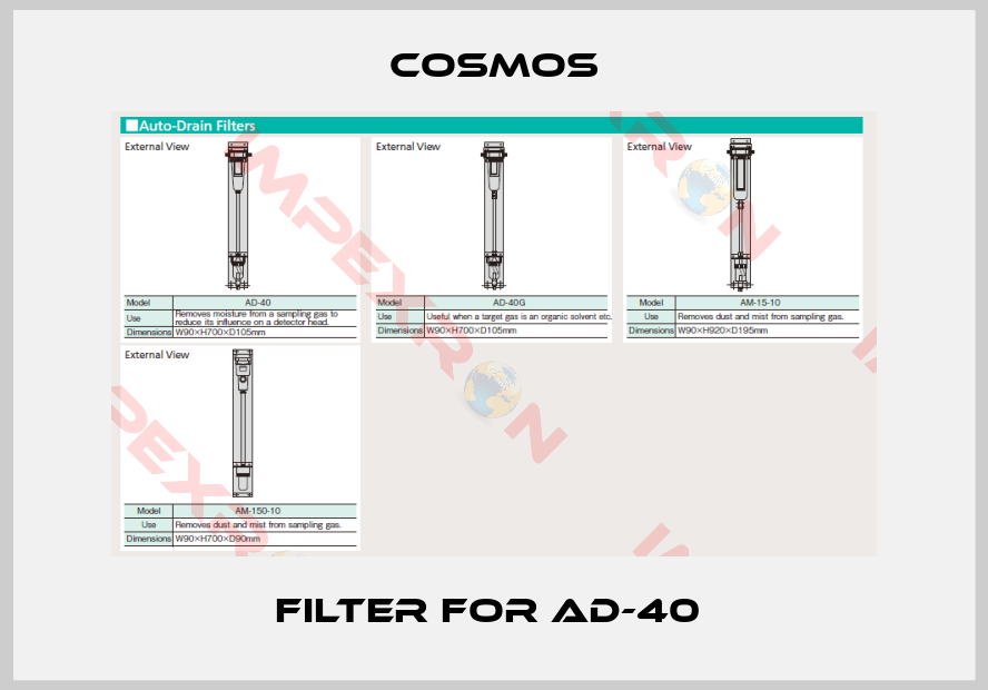 Cosmos-Filter for AD-40 