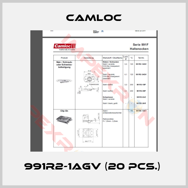 Camloc-991R2-1AGV (20 pcs.) 