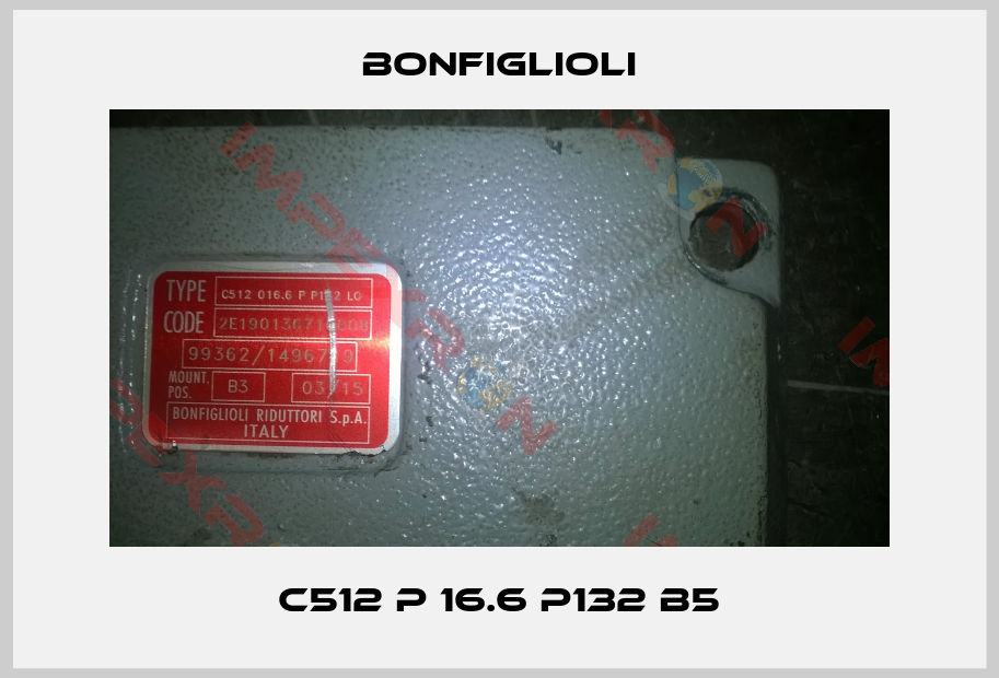 Bonfiglioli-C512 P 16.6 P132 B5