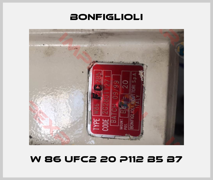 Bonfiglioli-W 86 UFC2 20 P112 B5 B7