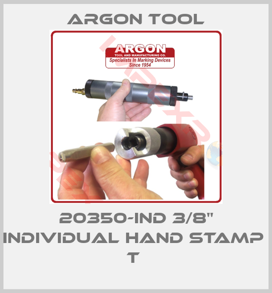 Argon Tool-20350-Ind 3/8" individual hand stamp  T 