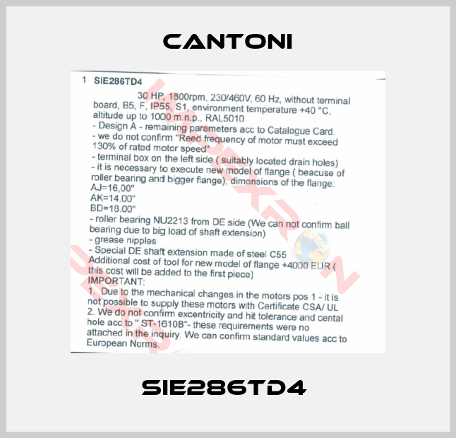 Cantoni-SIE286TD4 