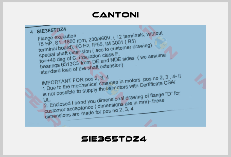 Cantoni-SIE365TDZ4 