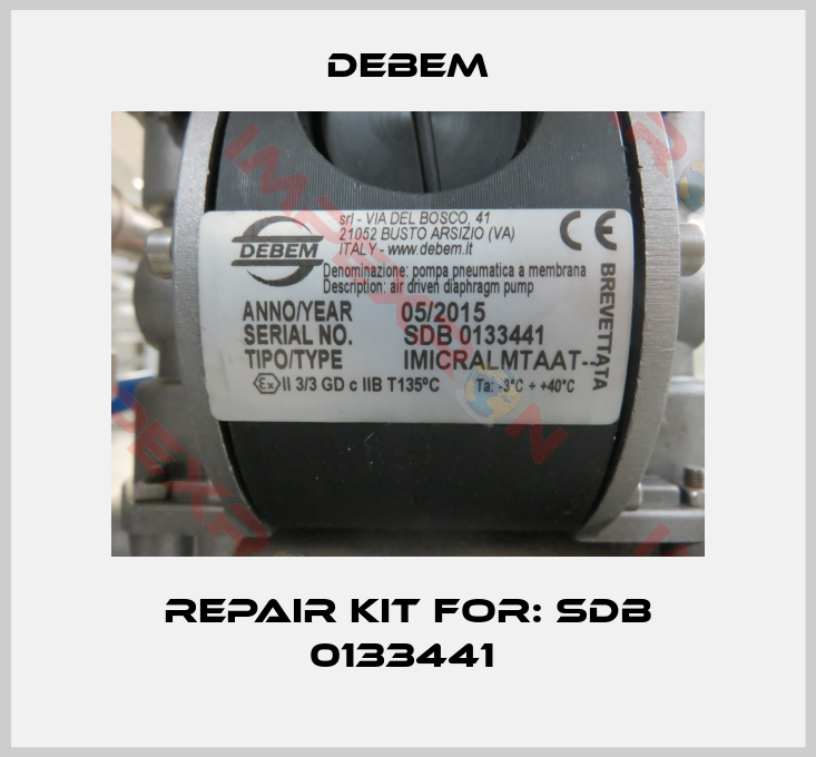 Debem-Repair Kit For: SDB 0133441 