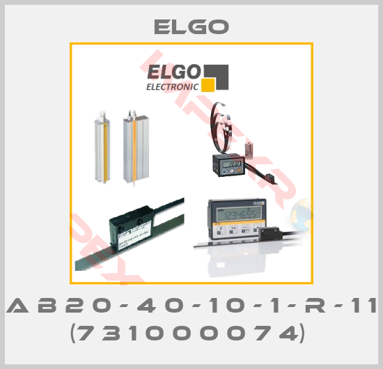 Elgo-A B 2 0 - 4 0 - 1 0 - 1 - R - 1 1 (7 3 1 0 0 0 0 7 4) 