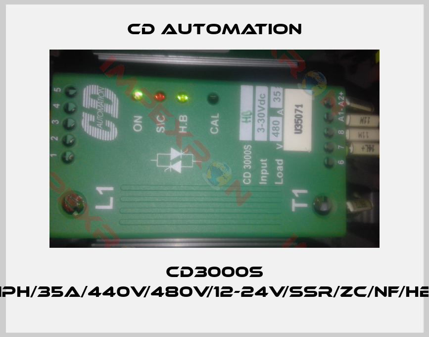 CD AUTOMATION-CD3000S 1PH/35A/440V/480V/12-24V/SSR/ZC/NF/HB