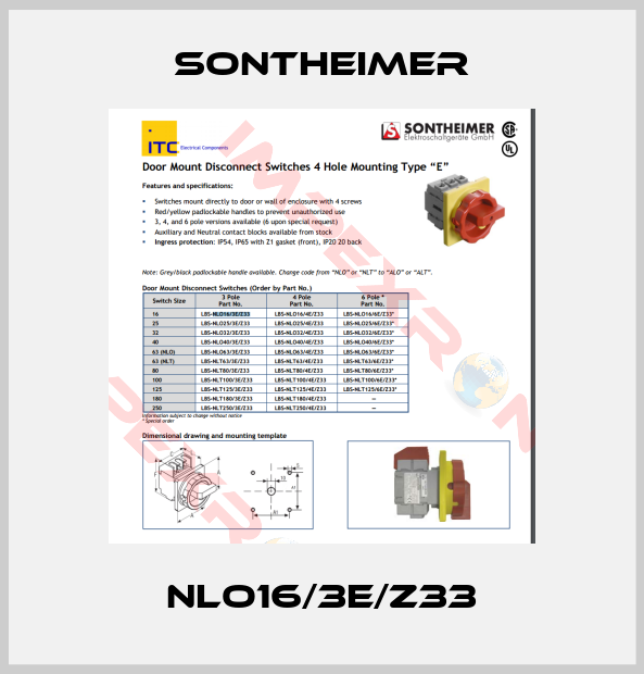 Sontheimer-NLO16/3E/Z33