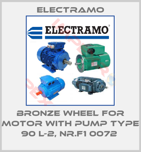 Electramo-Bronze wheel for motor with pump Type 90 L-2, Nr.F1 0072 