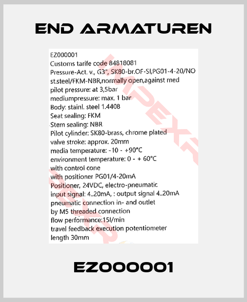 End Armaturen-EZ000001