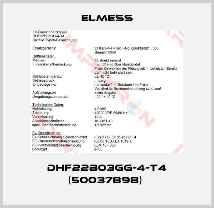 Elmess- DHF22B03GG-4-T4 (50037898) 