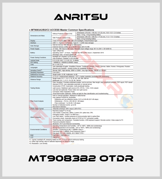 Anritsu-MT9083B2 OTDR