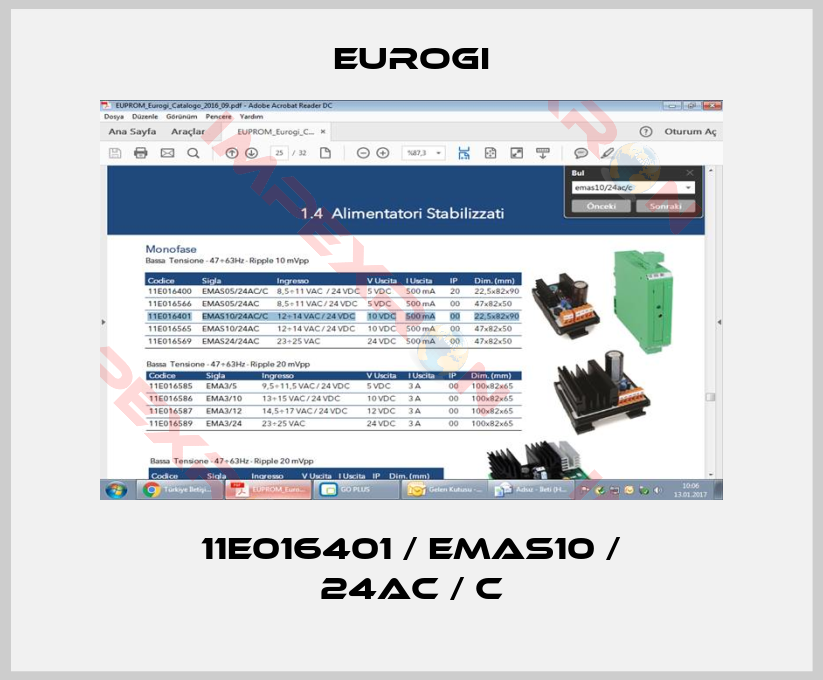 Eurogi-11E016401 / EMAS10 / 24AC / C