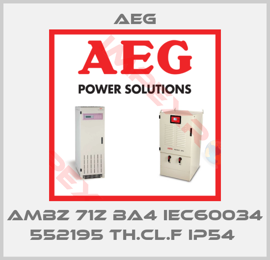 AEG-AMBZ 71Z BA4 IEC60034 552195 TH.CL.F IP54 