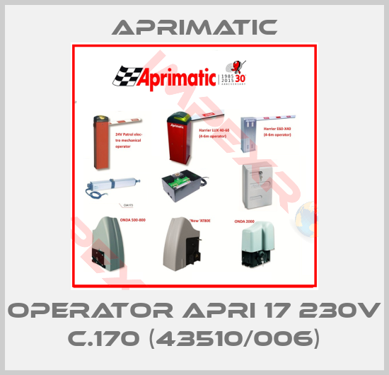 Aprimatic-OPERATOR APRI 17 230V C.170 (43510/006)