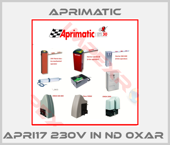 Aprimatic-APRI17 230V IN ND 0XAR 