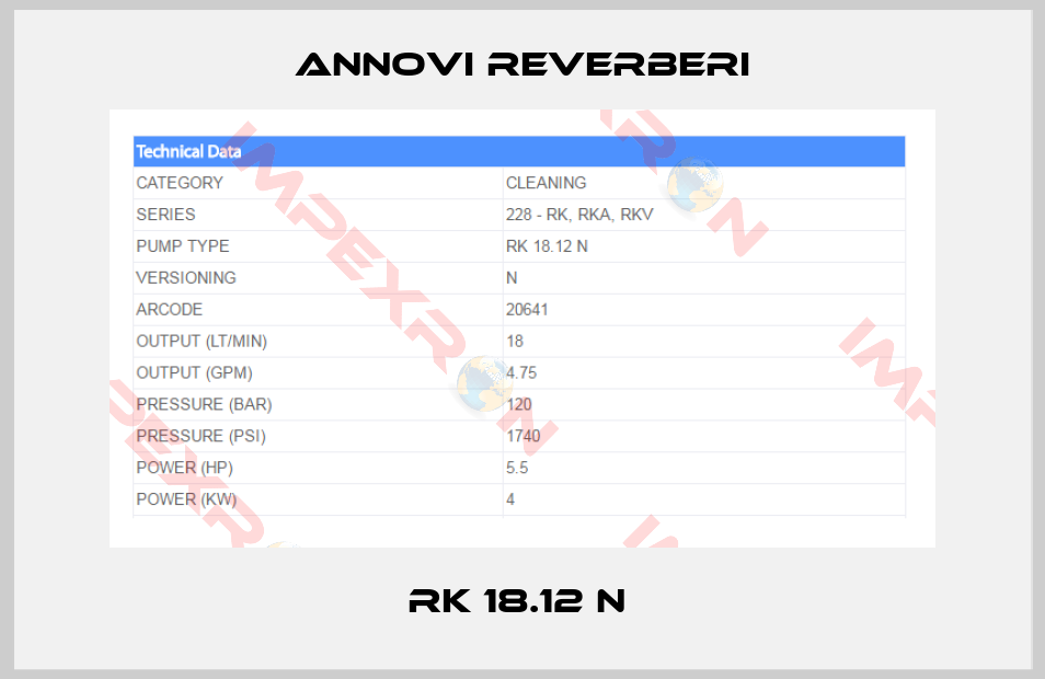 Annovi Reverberi-RK 18.12 N 
