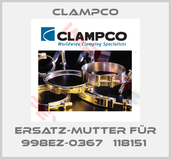 Clampco- Ersatz-Mutter für 998EZ-0367   118151 