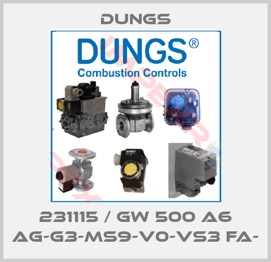 Dungs-231115 / GW 500 A6 Ag-G3-MS9-V0-VS3 fa-