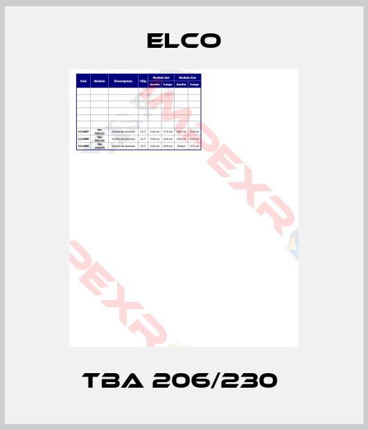 Elco-TBA 206/230 