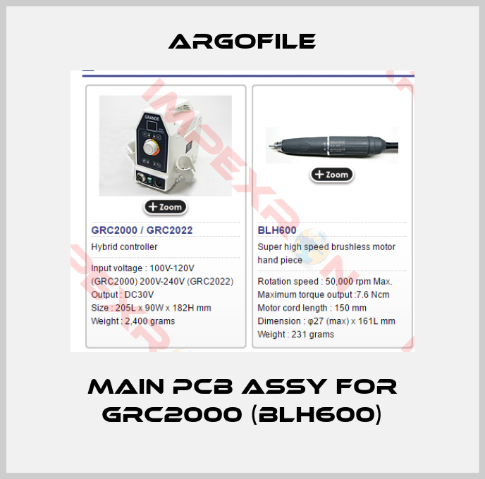 Argofile-MAIN PCB ASSY FOR GRC2000 (BLH600)