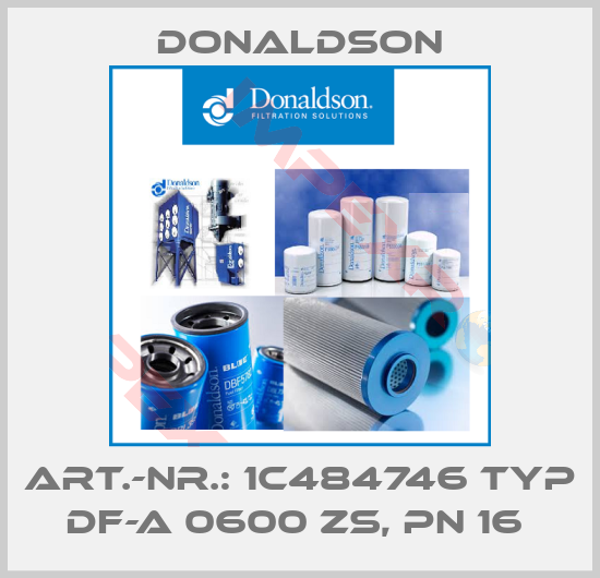Donaldson-Art.-Nr.: 1C484746 Typ DF-A 0600 ZS, PN 16 