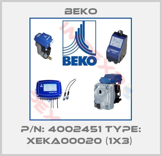 Beko-P/N: 4002451 Type: XEKA00020 (1x3) 
